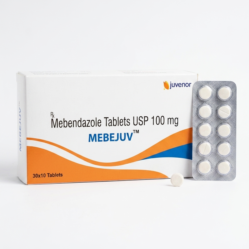 Vermox Generic - Mebjuv 100 Mg (Mebendazole 100mg)