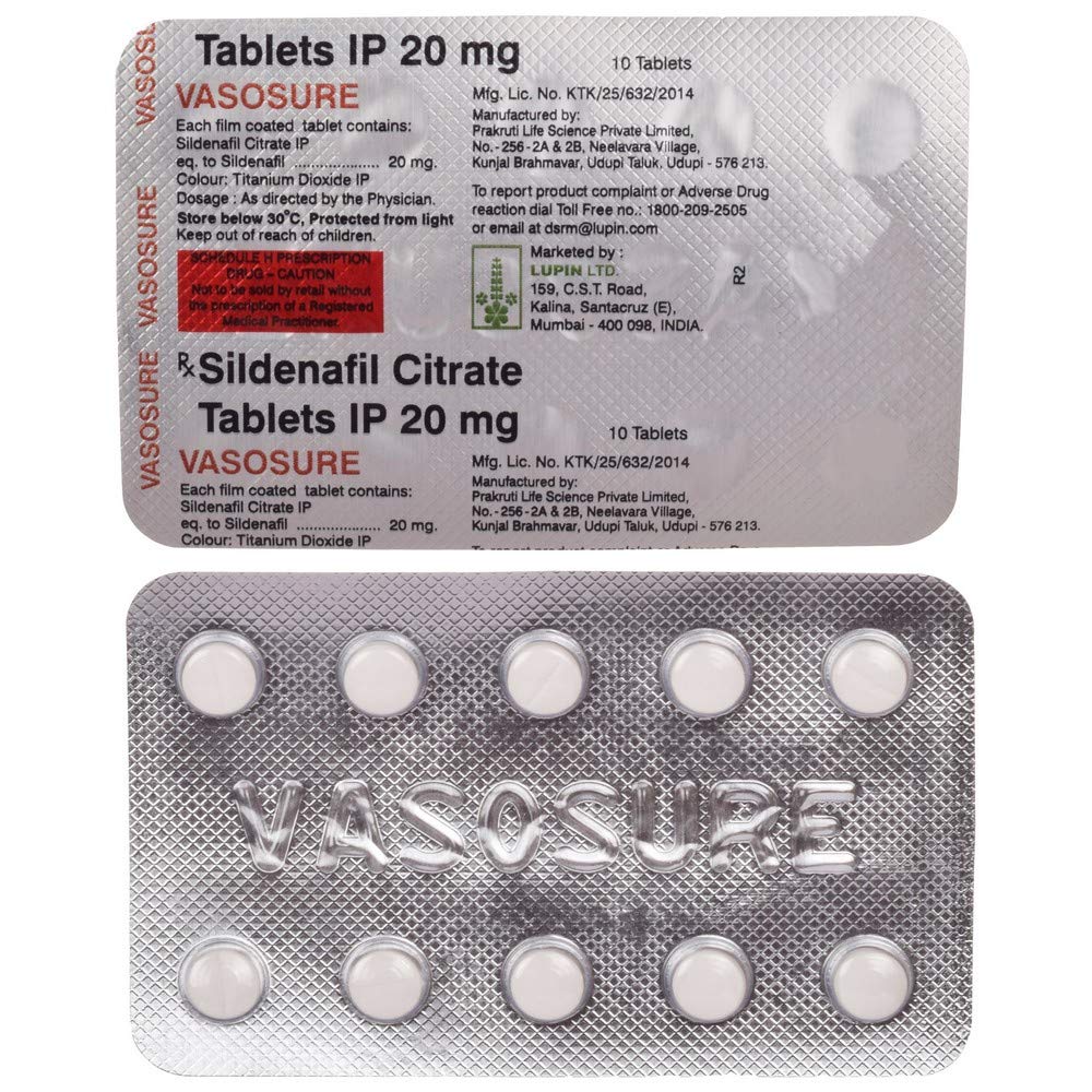 Viagra Generic - Vasosure 20 Mg Tablet (Sildenafil)